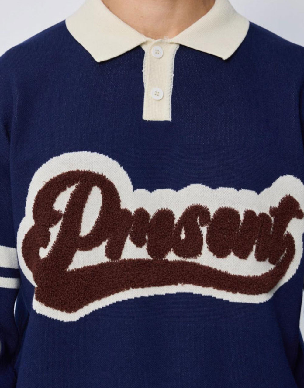 Maglione stile polo con bottoni