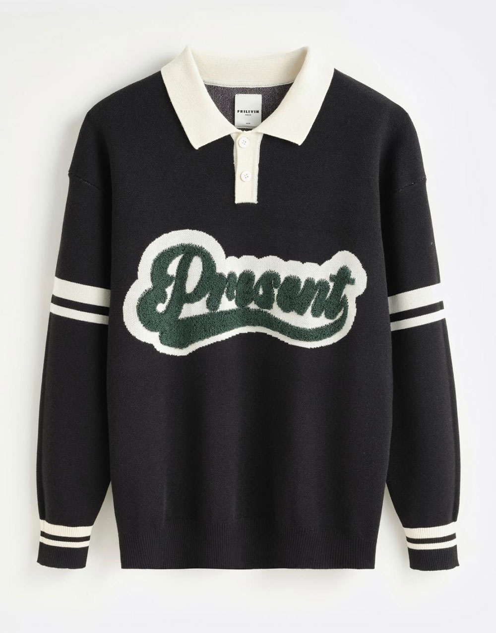 Maglione stile polo con bottoni