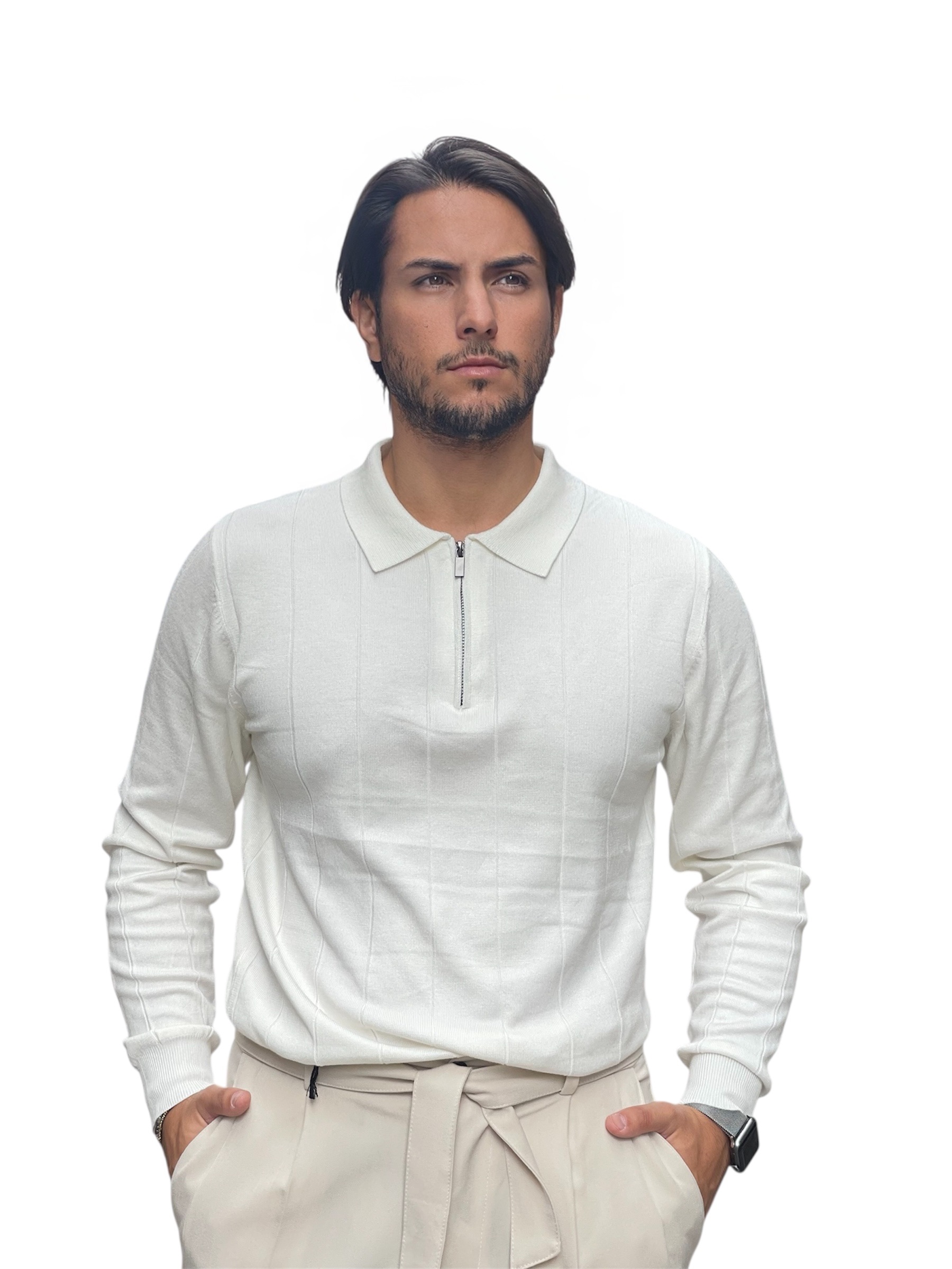 POLO IN FILO CON ZIP